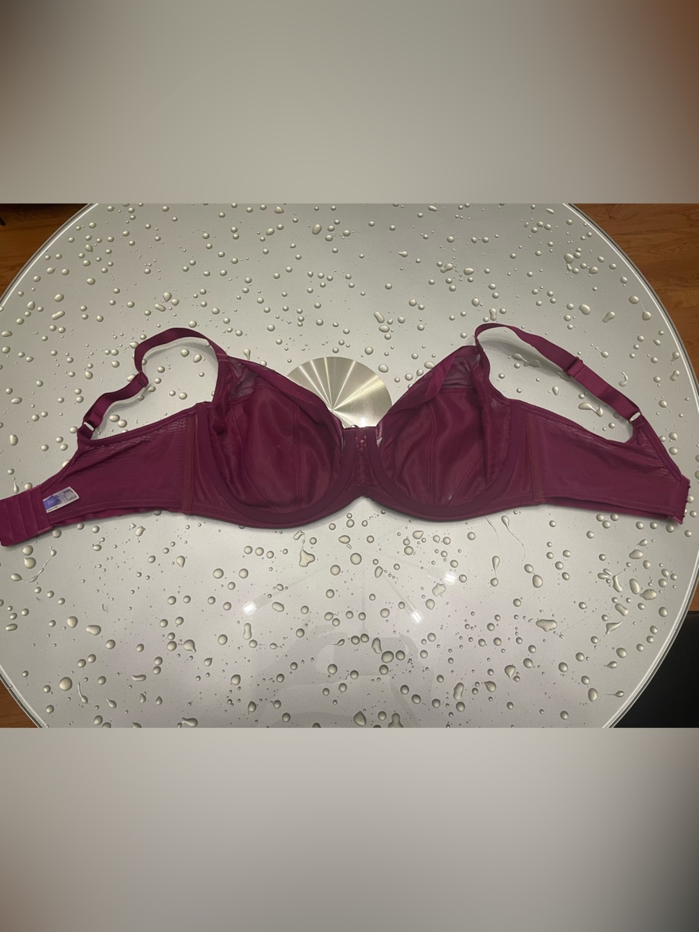 Parfait 36GG (UK) 36J (US) Burgundy Underwire Sheer Bra